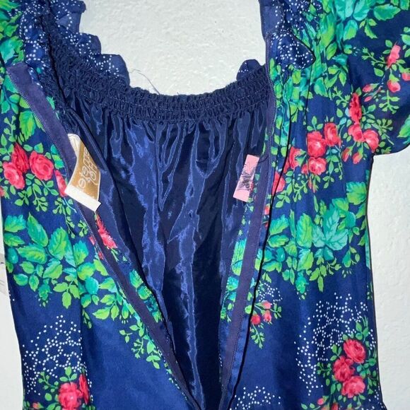 Kleemeier Hof Vintage 70's Maxi Dress, Boho, Hippie Chic, Floral Print Sz 40 - Picture 11 of 14